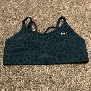 Nike Women's Leopard Print Sports Bra - Teal